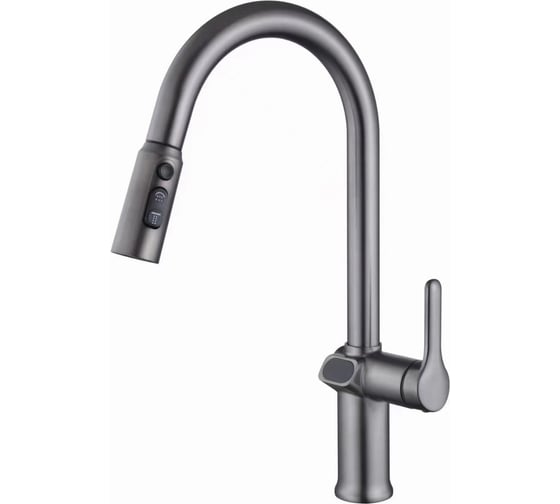 Изображение товара Смеситель для кухни вытяжной с дисплеем ESKO Gun Metal K15GMLED