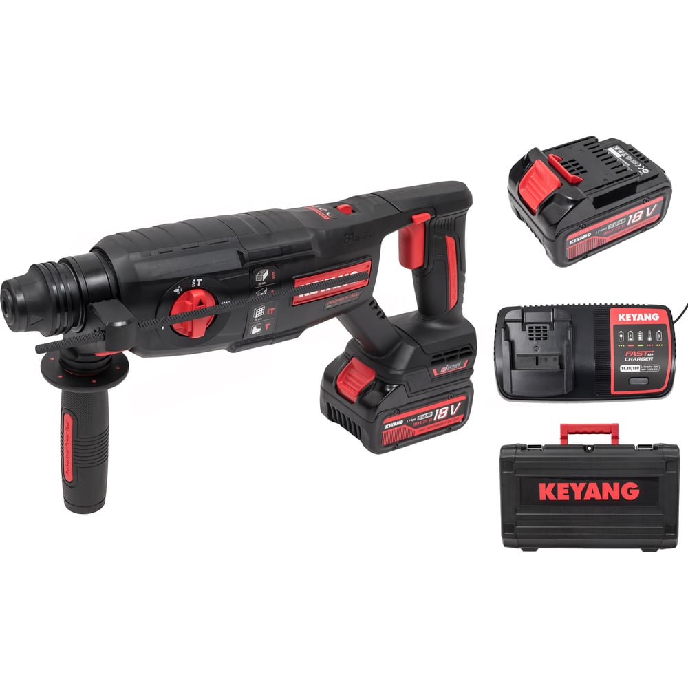 Изображение товара Перфоратор KEYANG HD20BLH-26V с аккумуляторами 18В и режимом долбления