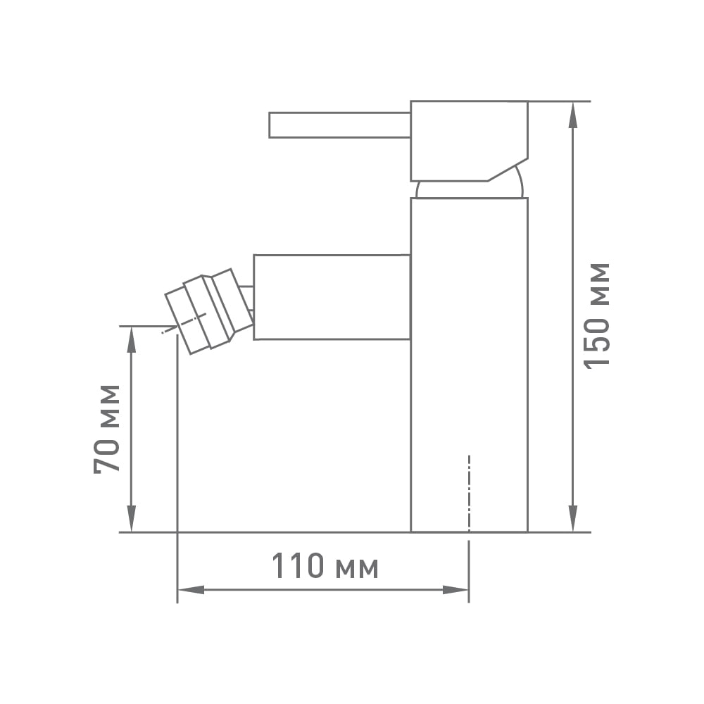 Изображение товара Смеситель для биде Mix&Fix 0203 Багги однорычажный хром