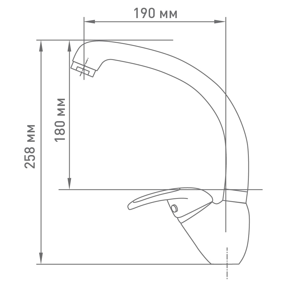 Изображение товара Смеситель для кухни Mix&Fix Зефир одноручный 40 мм