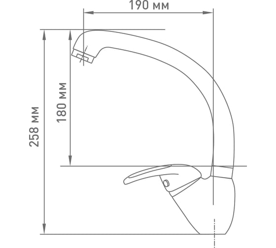 Изображение товара Смеситель для кухни Mix&Fix Зефир одноручный, картридж 40 мм тов-150832