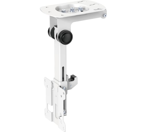 Изображение товара Кронштейн UNITEKI потолочный, подполочный, наклонно-поворотный, телескопический, полуавтоматический, складной, быстросъемный LCD3110CBW для телевизора или монитора, диагональ 17-32 дюймов SNM3110CBW