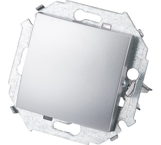 Изображение товара Одноклавишный выключатель Simon 16А 250В, винтовой зажим, алюминий 1591101-033