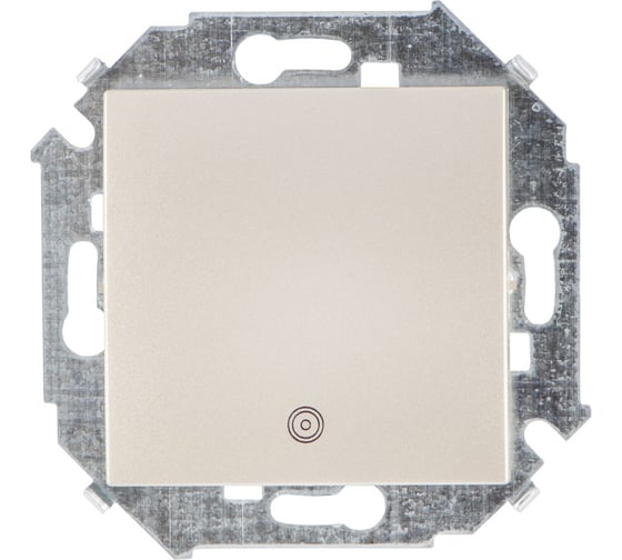 Изображение товара 1 клавишный кнопочный выключатель Simon с пиктограммой, 16А 250В, винтовой зажим, шампань 1591150-034