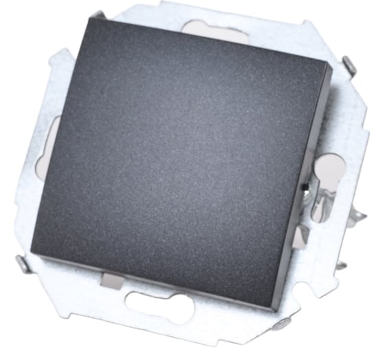 Изображение товара Одноклавишный выключатель Simon 16А, 250В, винтовой зажим, графит 1591101-038