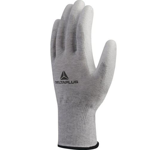 Изображение товара Перчатки трикотажные Delta Plus антистатические, с полиуретановым покрытием VE702PESD размер 6 VE702PESD06
