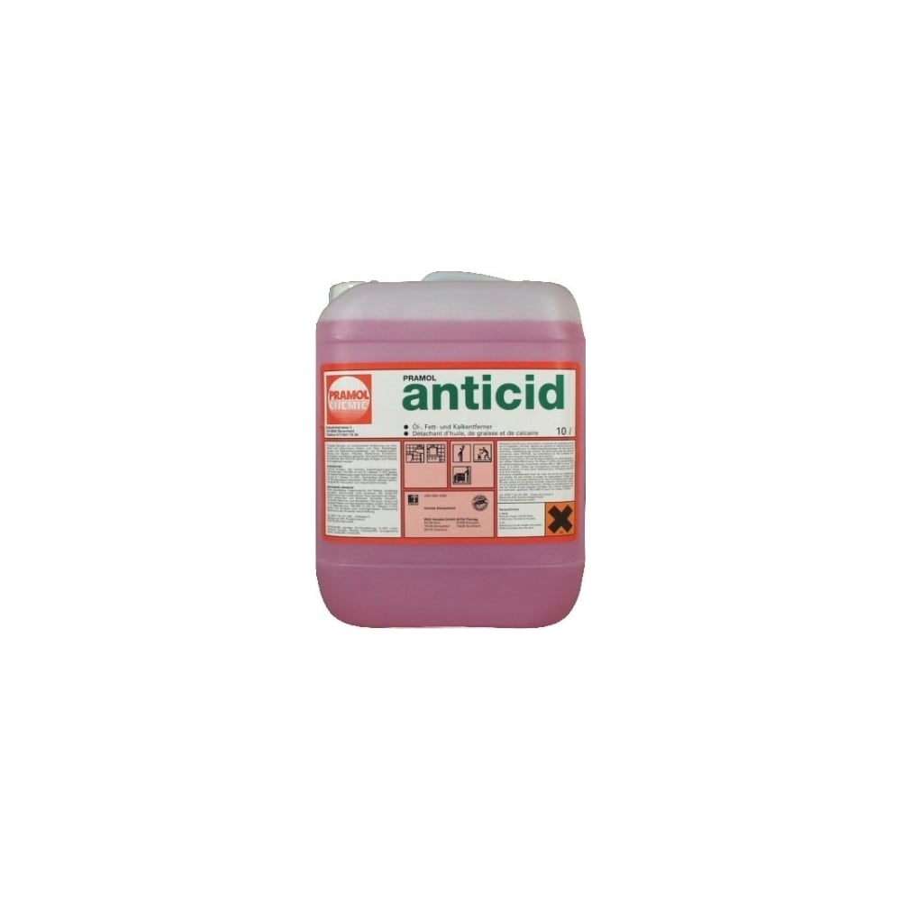 Очиститель извести, накипи, жира Pramol ANTICID кислотный, 10 л 12526.08310