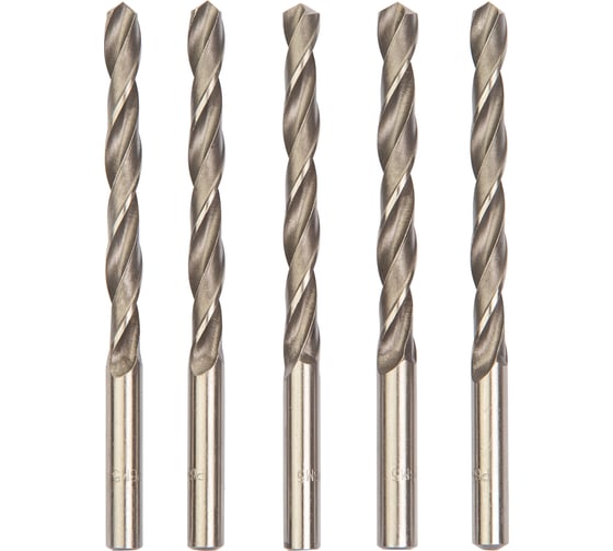 Изображение товара Сверло по металлу 12.9 мм, цх, класс В, Р6М5/HSS, упаковка 5 шт ТРЭЛ dc00872