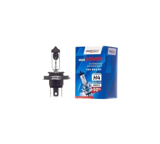 Изображение товара Лампа головного света AVANTECH H4 (HB2) 12V 60/55W арт. AB0013 131282