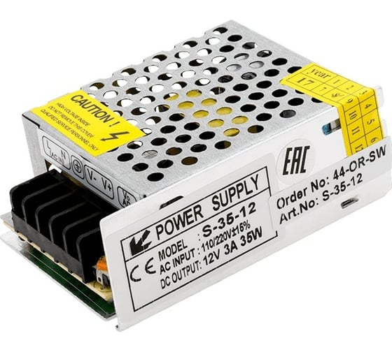 Изображение товара Блок питания сетка SWG 35W, 12V, S-35-12 00000000121