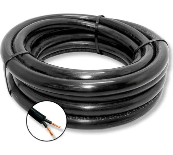 Изображение товара Кабель гибкий ПРОВОДНИК КГ 2x6 мм2 100м OZ65014L100