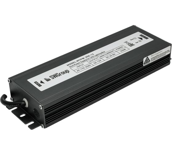 Изображение товара Влагозащитный блок питания SWG MINI Al TPW, 250W 12V, MTPW-250-12 00-00001278