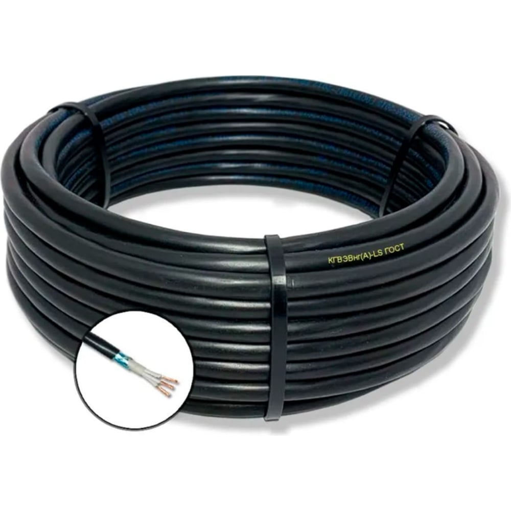 Изображение товара Гибкий кабель ПРОВОДНИК КГВЭВнг(A)-LS 3x2.5 мм2 400м для пожаробезопасных электросетей