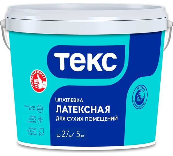 Изображение товара Шпаклевка латексная 5 кг Текс ПРОФИ тов-023459 700001298