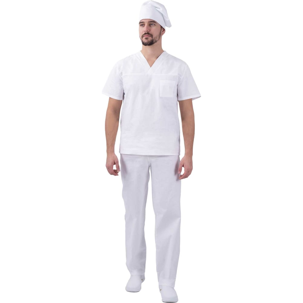 Мужской костюм пекаря ГК Спецобъединение халат мужской с капюшоном размер 44 46