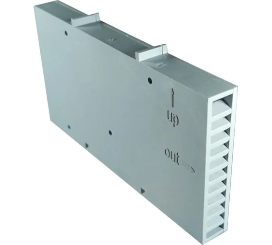 Изображение товара Вентиляционный короб Росдюбель 60x115x12, серая, 100 шт 20-1010