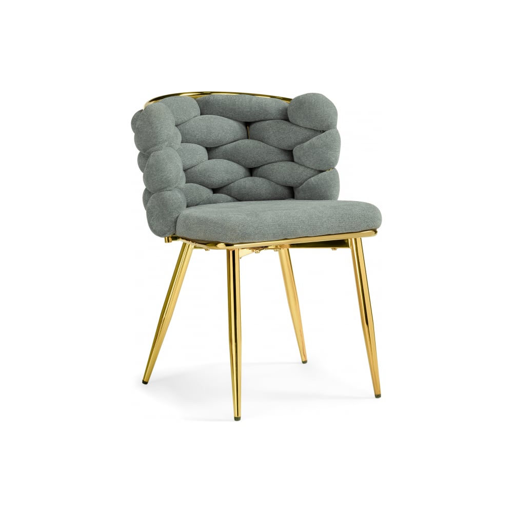 Изображение товара Стул на металлокаркасе Woodville Rendi light gray / gold 15759
