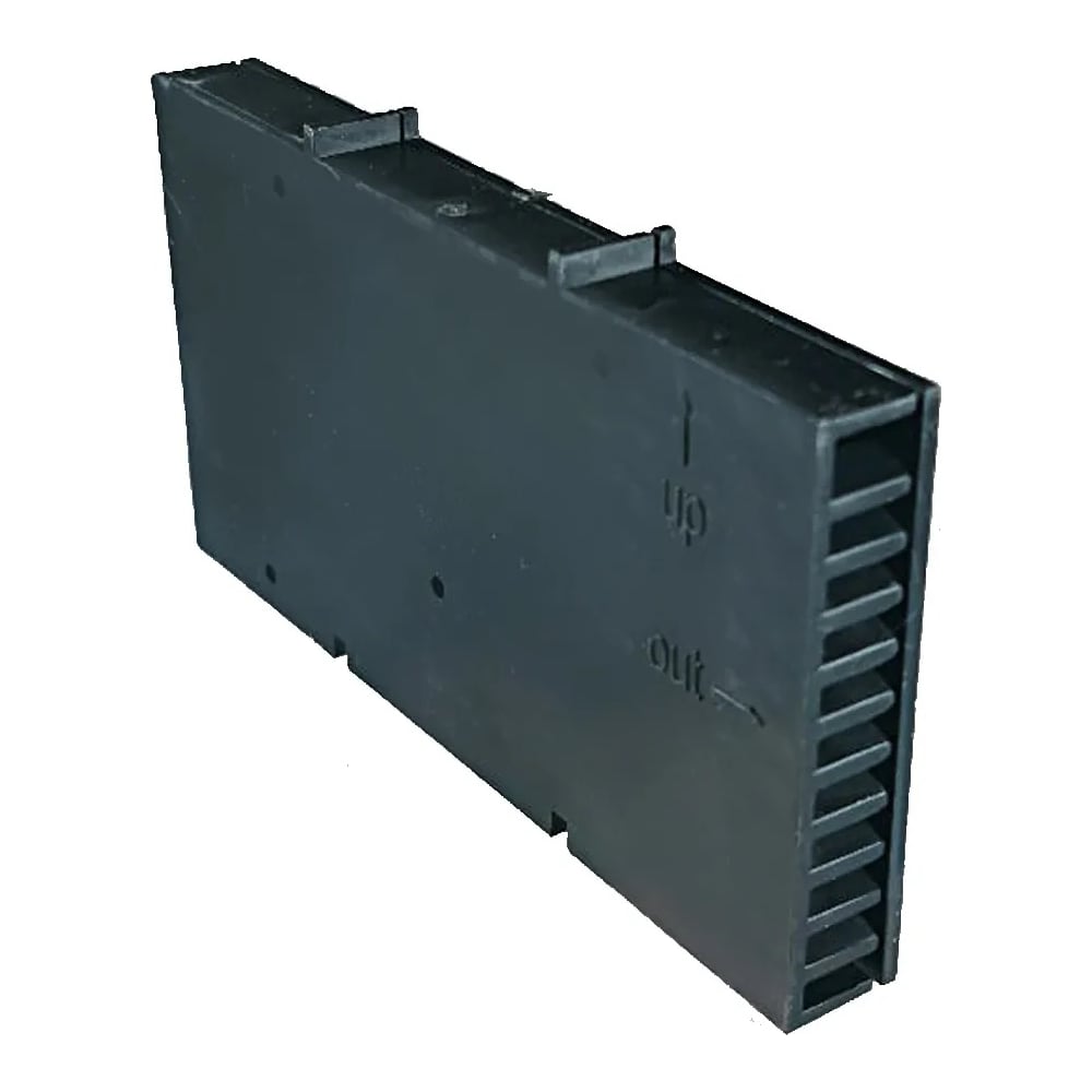Изображение товара Вентиляционный короб Росдюбель 60x115x12 черный 100 шт практичное решение вентиляции