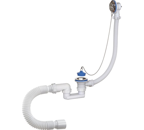 Изображение товара Сифон для ванны ORIO 1 1/2"x40, плоский, с гибкой трубой 40-50 АН-80089
