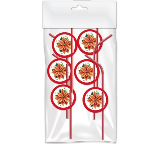 Изображение товара Набор трубочек ND Play Новогоднее настроение 6шт 309422