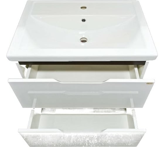 Изображение товара Напольная комбинированная тумба Misty Лайм - 70 с двумя ящиками Э-Лай01070-2Я