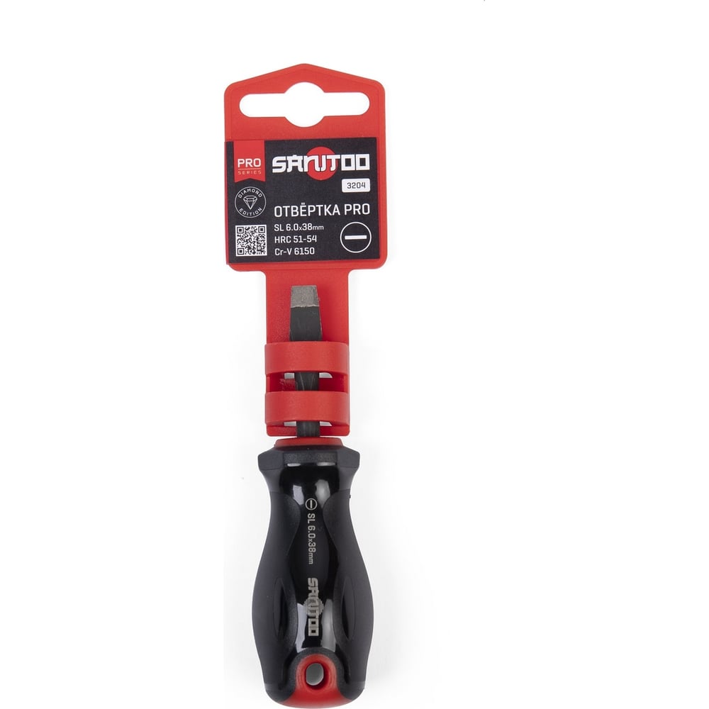Изображение товара Отвертка Sanitoo PRO Diamond SL6.0x38 мм с алмазным покрытием для профессионалов
