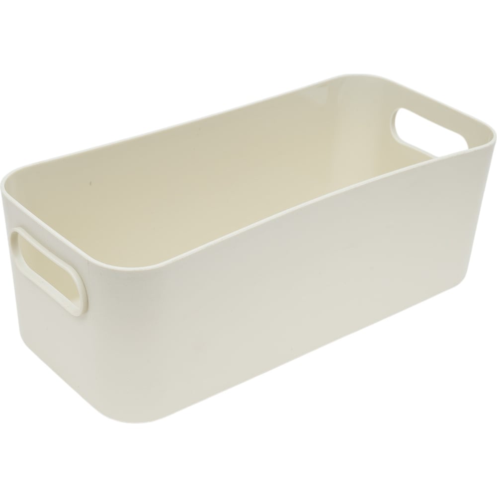 Изображение товара Коробка для хранения Архимед 021.05 пластиковая прямоугольная кремовая