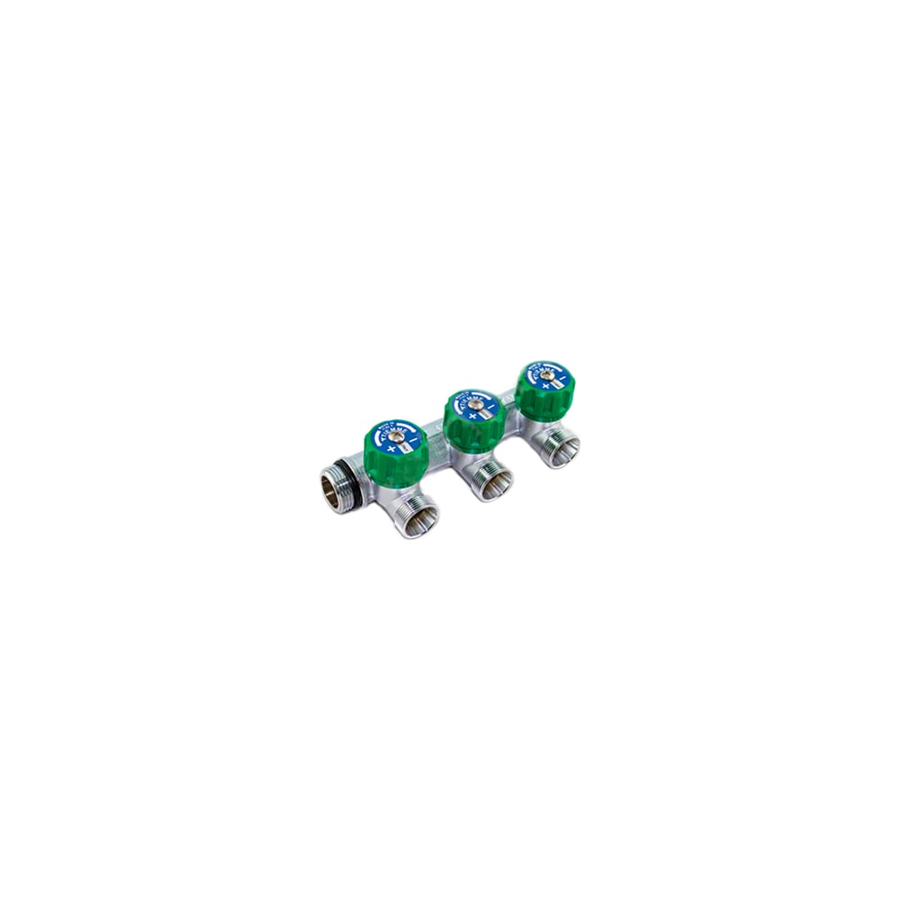 Коллектор Tiemme Maxima CORNER НВ, 3/4", 4 выхода, 1/2", Н 50 мм, хром 1850003