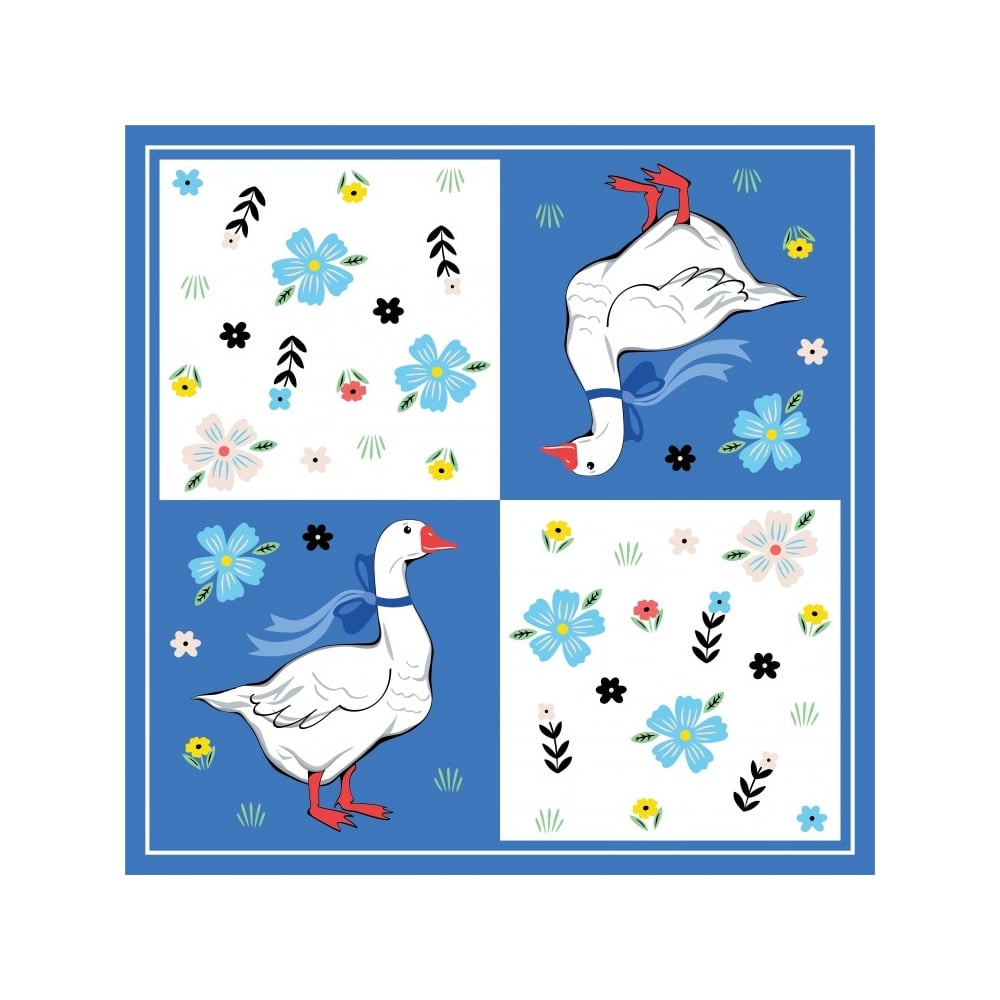 Изображение товара Бумажные салфетки ND Play трехслойные Гуси 33x33 см 20 шт