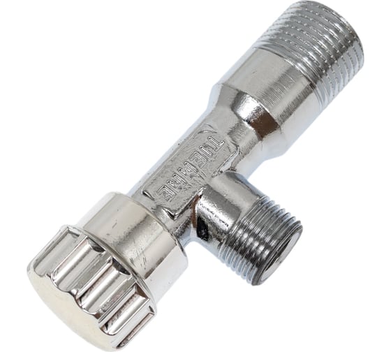 Изображение товара Угловой вентильный кран Tiemme с розеткой, 1/2"х3/8", хром 2950013