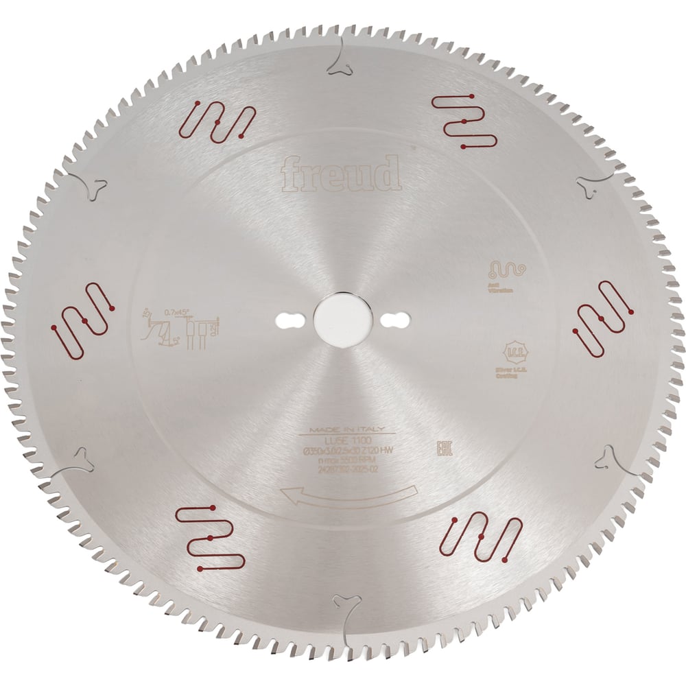 Изображение товара Пилка дисковая Freud Lu5E 350 мм по алюминию 120 зубьев для профессиональной резки