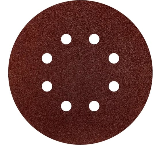 Изображение товара Круг абразивный перфорированный, под липучку, 125 мм, Р240, 100 шт vertextools 12801-240