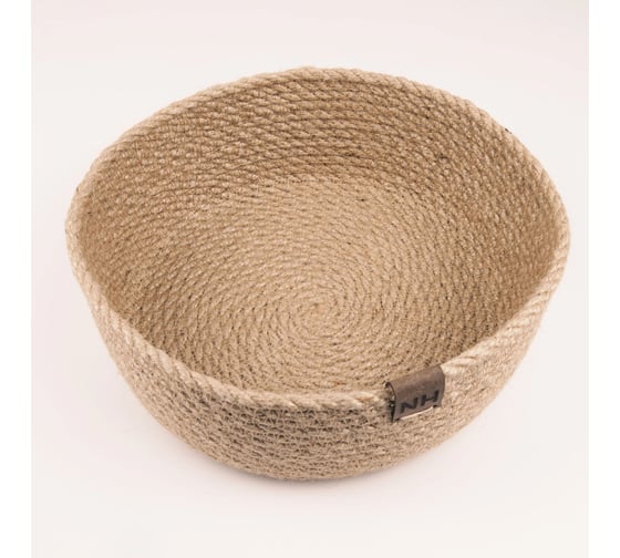Изображение товара Корзина Nevidana's Home круглая средняя из джута 21хВ8 см NHJUTE21X8