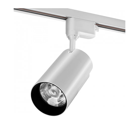 Изображение товара Трековый однофазный светильник на шинопровод Wolta 50Вт, 4000К белый WTL-50W/01W