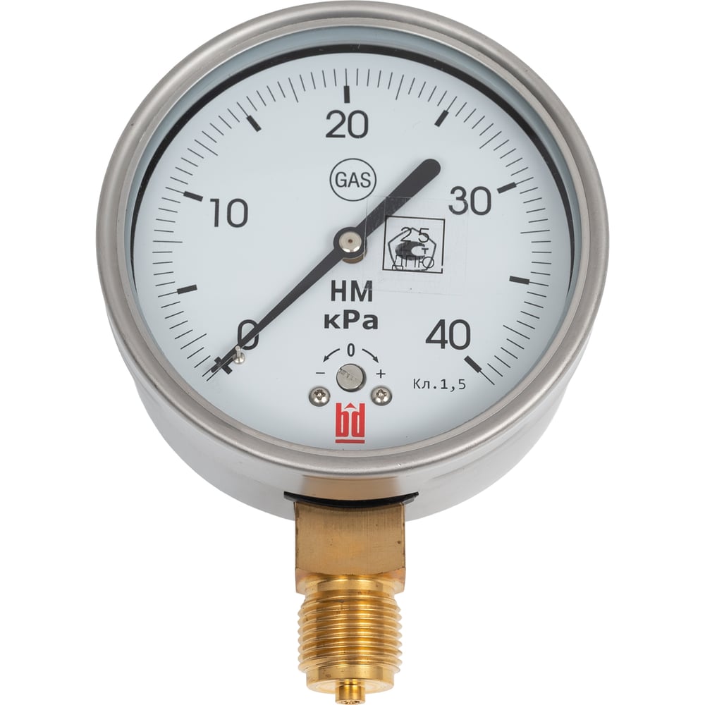 Изображение товара Напоромер НМ 100 Р 0-40 кПа кл 1.5 G1/2" DIN CASE BD