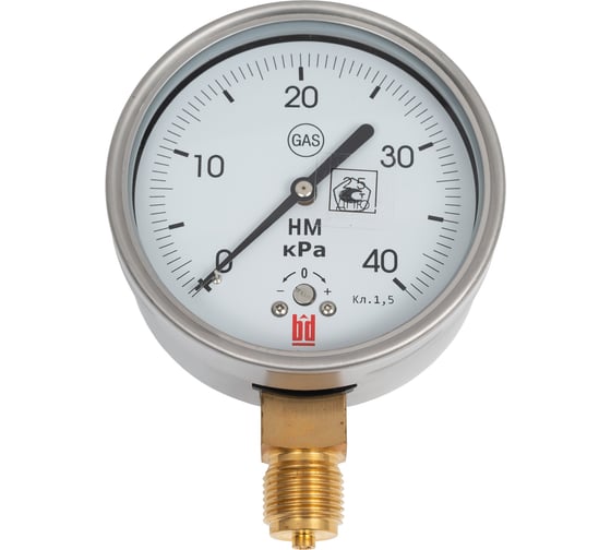 Изображение товара Напоромер НМ 100 Р (0-40) кПа, кл. 1.5, G1/2", DIN CASE BD 1251243020