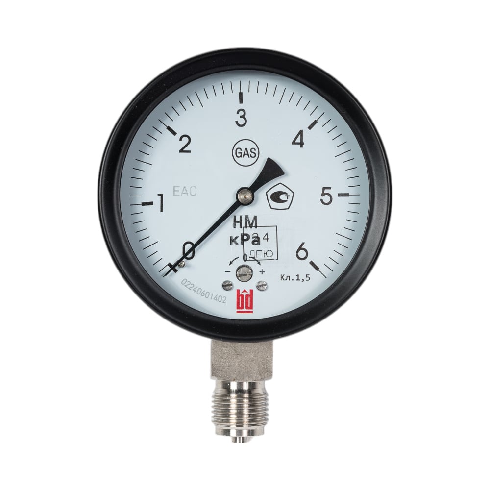 Изображение товара Напоромер НМ 100 Р 0-6 кПа G1/2" черный корпус DIN CASE