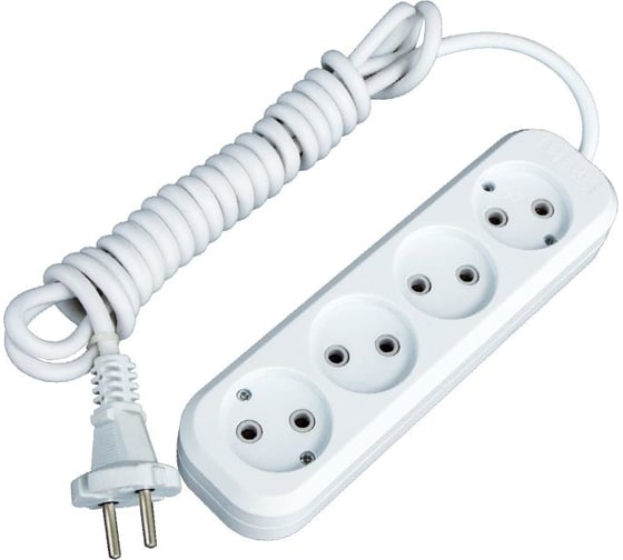 Изображение товара Удлинитель EKF Эксперт 4 гнезда 5 метров 10А/2.2кВт без заземления ПВС 2х075 PROxima UBA10-275-4-05