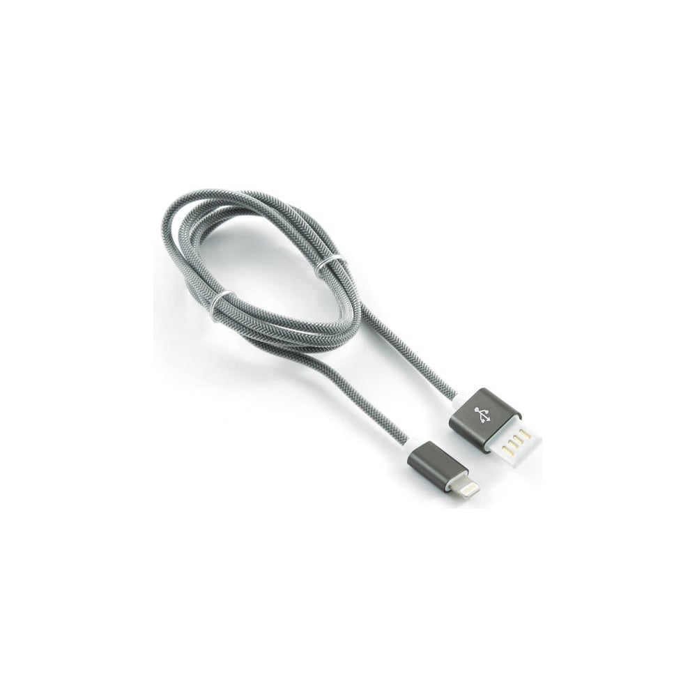 фото Кабель usb 2.0 cablexpert usb am/lightning, 8p, 1м, мультиразъем, темно-серый металлик ccb-apusbgy1m