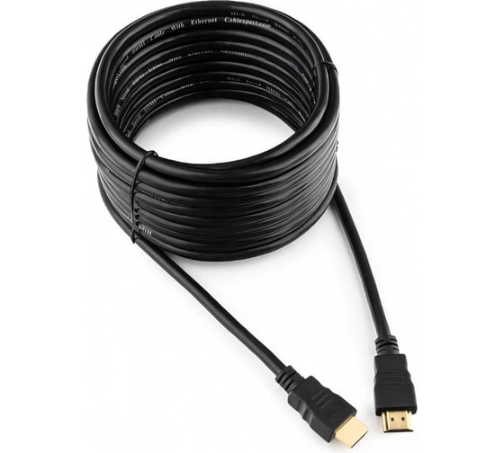Изображение товара Кабель Cablexpert HDMI v2.0, 19M/19M, 7.5м, медь, черный, позолоченные разъемы, экран, пакет CC-HDMI4-7.5M