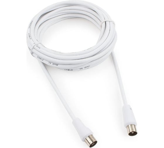 Изображение товара Телевизионный кабель Cablexpert Coaxial, M/F, белый, 5м CCV-515-W-5M