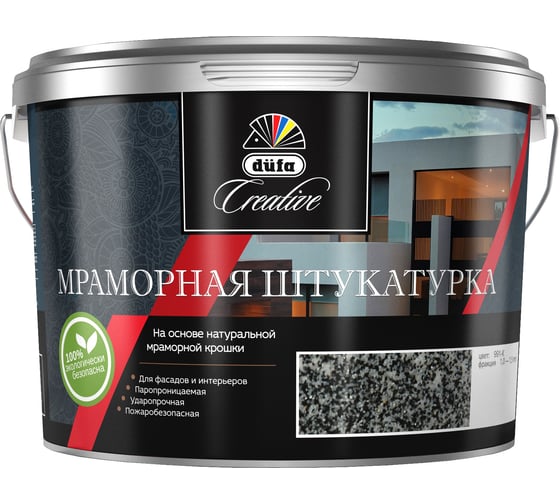 Изображение товара Мраморная штукатурка Dufa Creative 991-K (фракция 1,0-1,5 мм), 15 кг МП00-007335