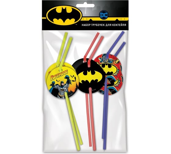 Изображение товара Набор трубочек для коктейля ND Play Batman 6 шт. 282851