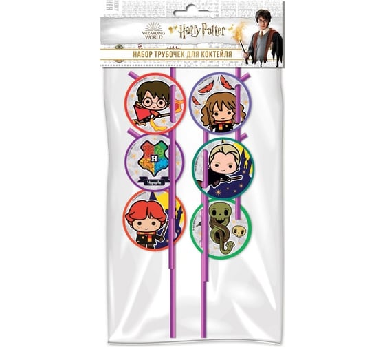 Изображение товара Набор трубочек для коктейля ND Play Harry Potter 6 шт., чиби 296126