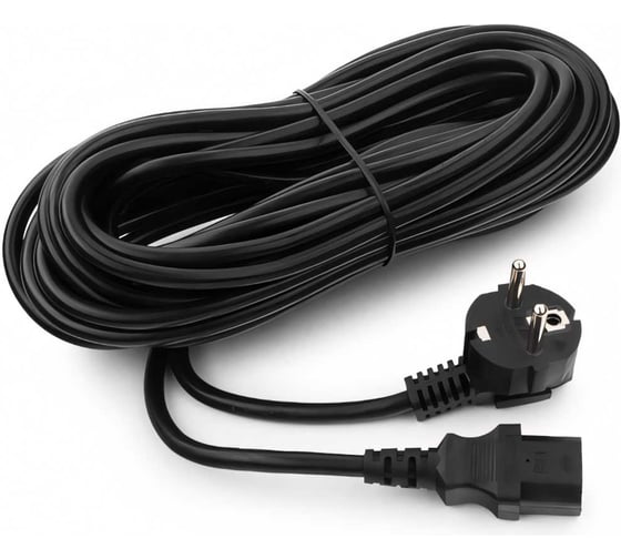 Изображение товара Кабель питания Cablexpert Schuko-C13, 10м, 3x1кв.мм, черный, с заземлением, пакет PC-186-1-10M