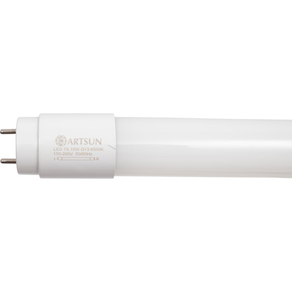 Изображение товара Светодиодная лампа ARTSUN T8 10W G13 6500K холодный белый трубчатая