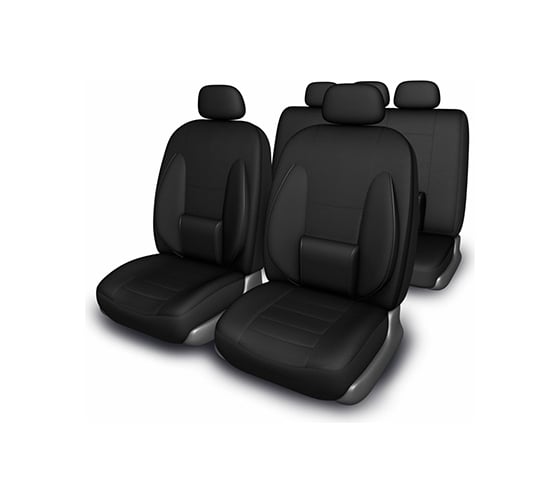 Изображение товара Чехлы сиденья Protect Plus- 9 SKYWAY экокожа 11 предм. черный S01301017