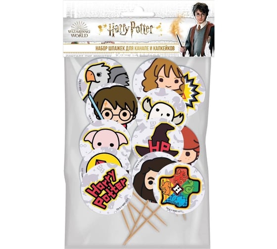 Изображение товара Набор шпажек для канапе и капкейков ND Play Harry Potter 12 шт., чиби 296565
