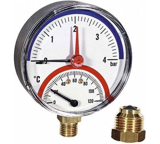 Изображение товара Термоманометр Watts F+R828 радиальный 80 mm 10025525