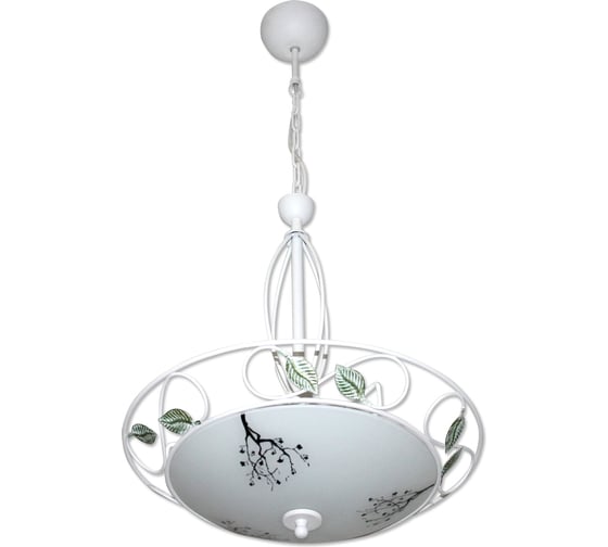 Изображение товара Светильник подвесной ЭЛЕТЕХ Ричи 300 НСБ 01-2x60-119 матовый белый /корпус Флора 1005251595
